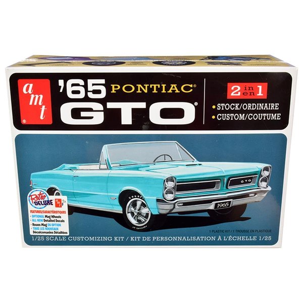 Amt Skill 2 Model 1965 Pontiac GTO 2-in-1 Kit for 1 by 25 Scale Model AMT1191M